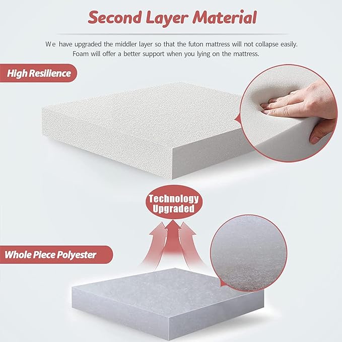 MAXYOYO Bohemian Retro Floor Mattress Vintage Floral Japanese Futon Mattress Roll Up Thicken Sleeping Bed Portable Camping Mattress Floor Lounger Couch Bed Mattress Pad, King Size