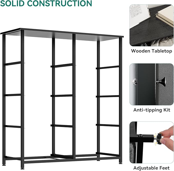 YITAHOME Storage Tower Unit with 8 Drawers - Fabric Dresser with Large Capacity, Organizer Unit for Bedroom, Living Room & Closets - Sturdy Steel Frame, Wooden Top & Easy Pull Fabric Bins