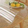 56 Inch Round Clear Dining Table Protector Tablecloth Cover Desk Top Pad Mat for Glass Furniture Coffee End Bed Sofa Side Corner Bistro Beer Bar Pub Night Stand Dinner Table Thick Plastic PVC Vinyl