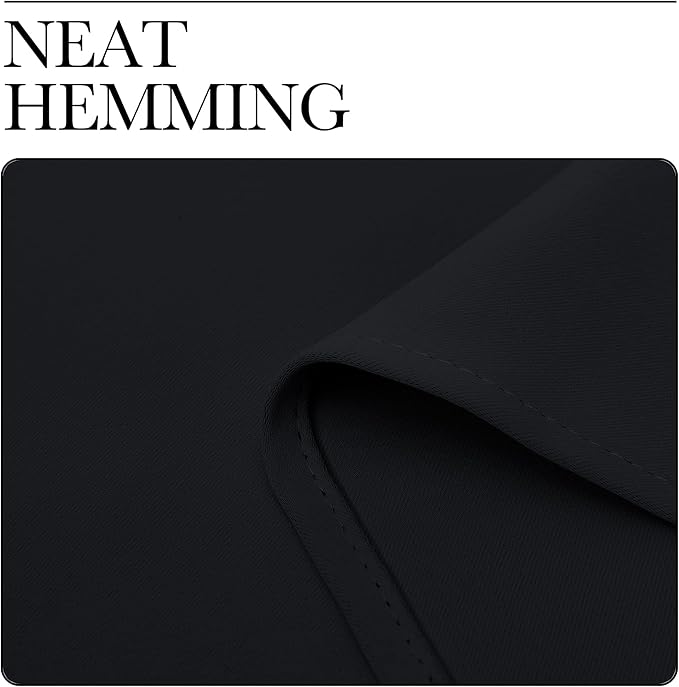 NICETOWN Blackout Curtain Panels 86 inches - Light Reducing Thermal Insulated Solid Grommet Blackout Curtains/Panels/Drapes for Living Room (Set of 2, 55 inches by 86 Inch, Black)