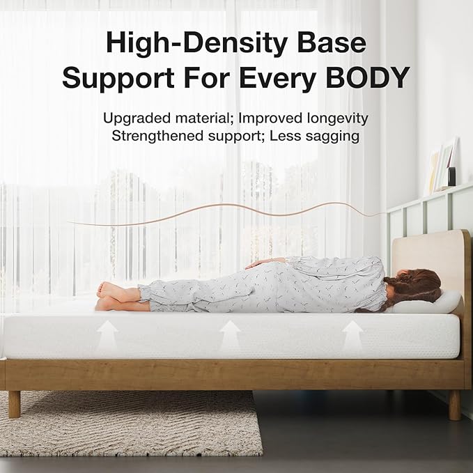 Novilla Twin Mattress, 6 Inch Twin Bed Mattress for Kids, Gel Memory Foam Mattresses for Cooling Night Sleep & Pressure Relief, CertiPUR-US Certified