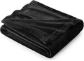Bedsure GentleSoft Fleece Throw Blanket for Couch Black - Lightweight Plush Fuzzy Cozy Soft Halloween Blankets and Throws for Sofa, 50x60 inches