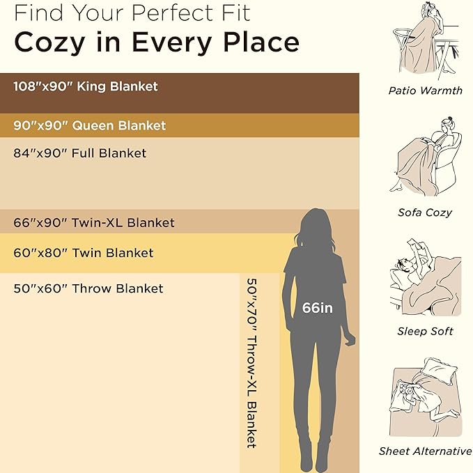 Bedsure GentleSoft Sherpa Fluffy Blanket King Size for Bed - Fleece Warm and Cozy for Women Gift, Plush & Fuzzy Faux Fur Christmas Blanket for Couch, Sofa Decor, Tie Dye Design, Beige, 108x90 Inches