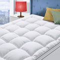 California King Mattress Topper for Back Pain, Cooling Extra Thick Mattress Pad Cover with 8-21 inch Deep Pocket, Plush Pillow Top Mattress Topper Overfilled with Down Alternative, Cal King, White