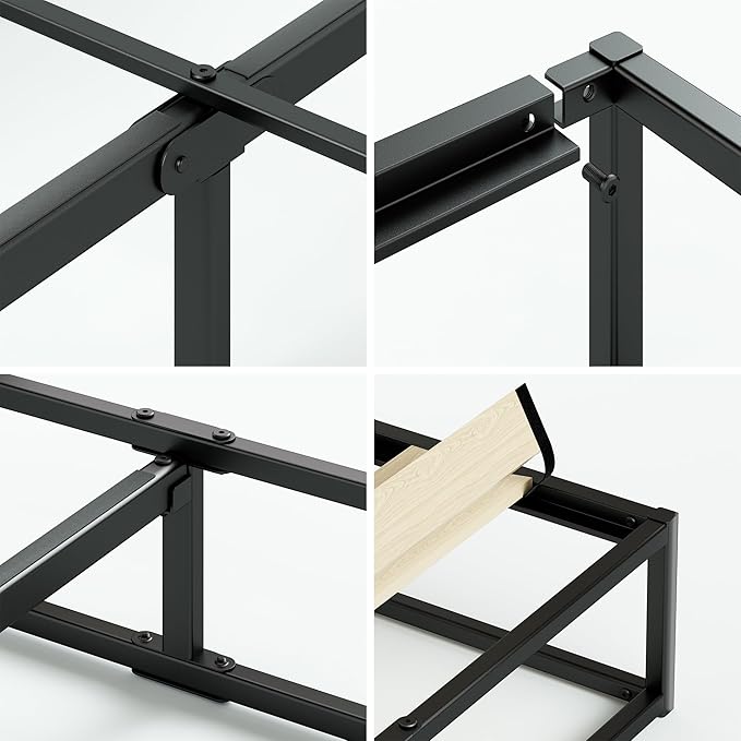 Zinus Joseph 14 Inch Platform Bed Frame, Wood Slat Support, No Box Spring Needed, Eco Friendly WonderBox(TM) Packaging, Easy Assembly, Black, Full