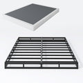 Box Springs 5 Inch Queen Box Spring Only Bed Base, Mattress Foundation, Easy Clean Fabric Cover, Non-Slip, No Noise, Easy Assembly