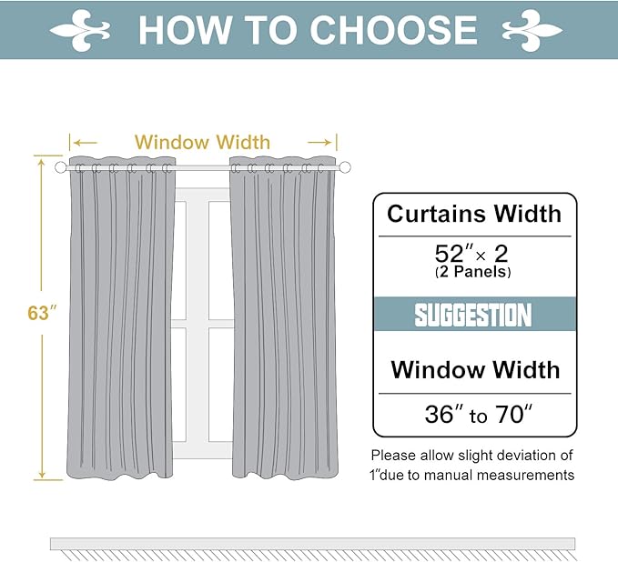 ChrisDowa 100% Blackout Curtains for Bedroom with Black Liner, 2 Thick Layers Total Blackout Thermal Insulated Grommet Window Curtains 2 Panels Set (Royal Purple, 52 x 63 Inch)