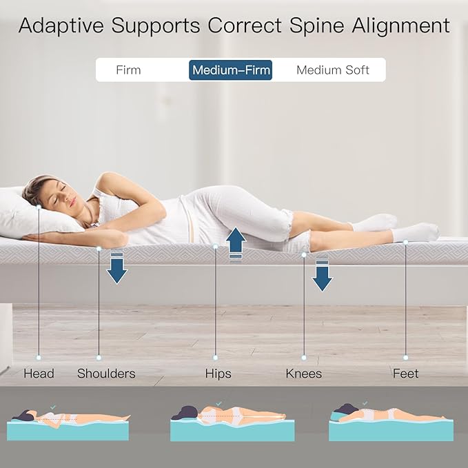 Airensky Memory Foam Mattress Topper Twin XL (39x80), 2 Inch Cooling Gel Infused High Density Topper with Removable Skin-Friendly Cover, Pressure Relief Back Pain, College Dorm, CertiPUR-US Certified