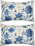 Throw Pillow Covers 16 x 28 Pillow Covers Set of 2 Couch Pillows for Living Room, Blue Throw Pillows with Invisible Zipper, Linen Accent Pillows Decorative Pillows Farmhouse Decor, Scandinavian J334