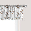 Ambesonne Vintage Nautical Tattoo Window Valance Pack of 2, Repetitive Anchor and Motif Maritime Pattern, Rod Pocket Curtain Valances for Kitchen Bedroom, 42" X 12", Pale Cinnamon Pale Grey