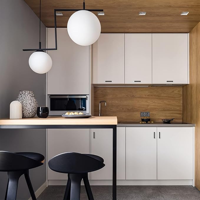 Ravinte 1 Pack Black Cabinet Pulls 3-1/2 Inch Square Kitchen Cabinet Handles Matte Black Kitchen Hardware for Drawer Pulls Drawer Handles Come with Screwdriver