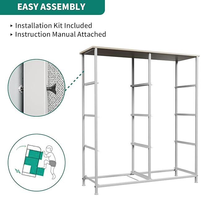 YITAHOME 8 Drawers Dresser - Fabric Storage Tower, Organizer Unit for Bedroom, Living Room & Closets - Sturdy Steel Frame, Easy Pull Fabric Bins & Wooden Top