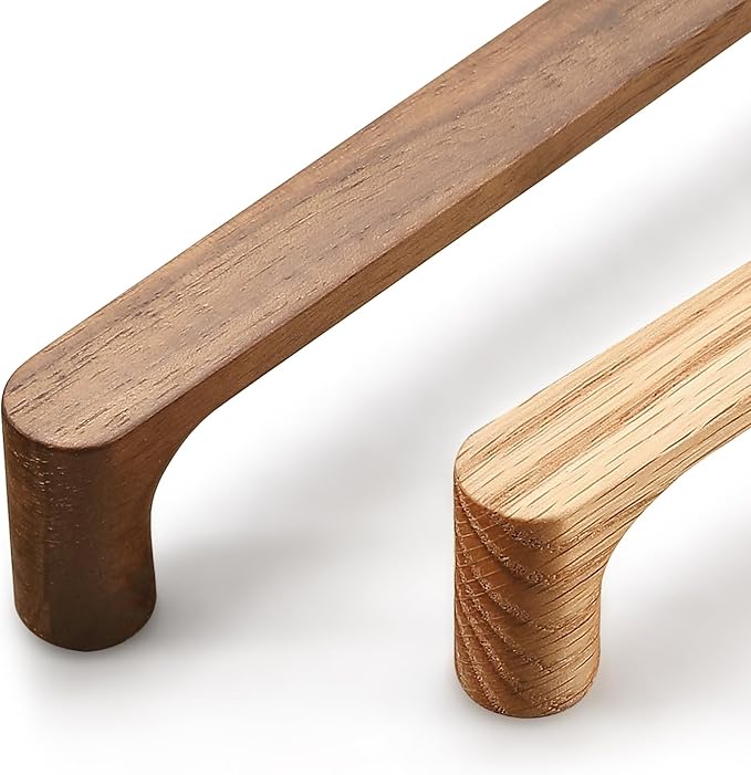 Walnut Round 7-1/2 in 8 pcs Wooden Drawer Pulls Handle pulls for cabinets Kitchen Cabinet Drawer pulls Cabinet Door