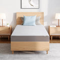Amazon Basics Memory Foam Mattress, Soft Plush Feel, 8 Inch, Twin, White/Grey