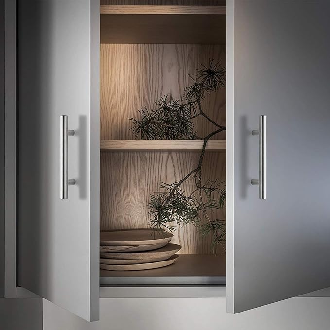 HBL' 6 Pack | 3 Inch Center to Center Brushed Nickel Cabinet Pulls Kitchen Cabinet Handles,Made of Stainless Steel,Ideal for Cabinet,Drawer,Cupboard and Wardrobe.