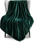 Exclusivo Mezcla Extra Large Fleece Throw Blanket for Couch, Sofa, 300GSM Super Soft and Warm Blankets, Forest Green Throw All Season Use, Cozy, Plush, Lightweight, 50x70 Inches