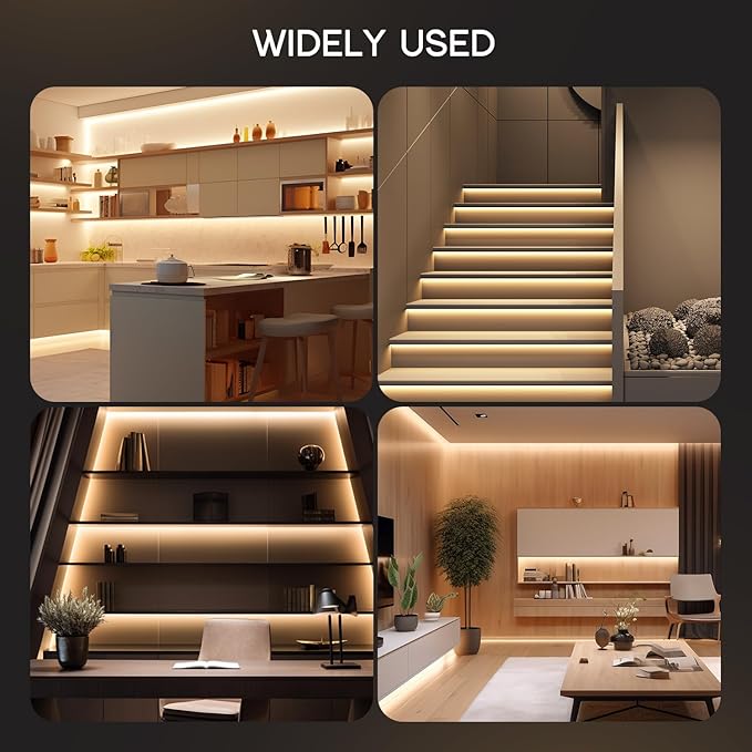 LED Strip Lights Yellow,9.8ft 110-120V Neon Rope Lights,Flexible Silicone Outdoor Waterproof Neon Strip Lights for Bedroom,Mirror,Kitchen Cabinet, Living Room,Halloween Decor