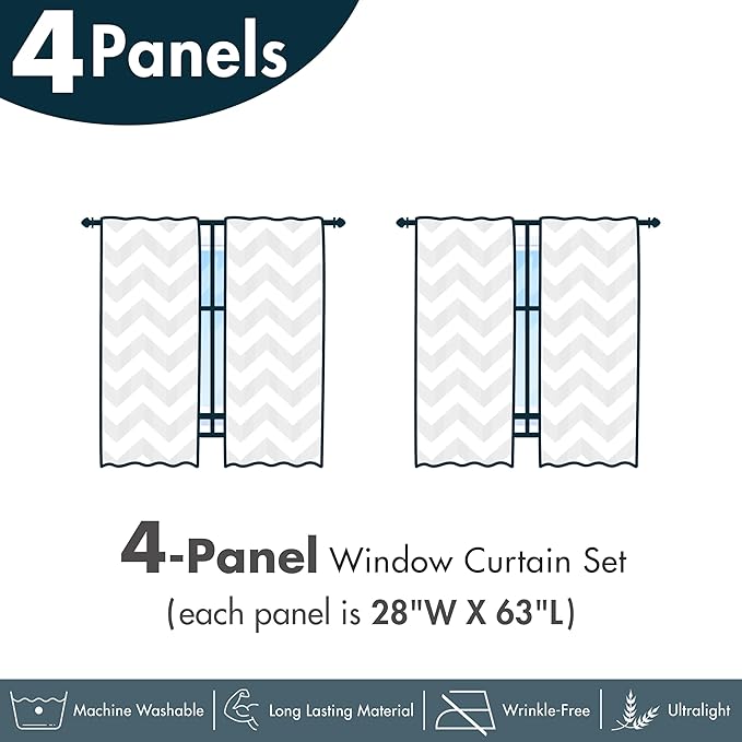 Ambesonne Leafy Art Window Curtains Pack of 2, Scandinavian Leaves Pattern with Geometric Roundy Modern Boho Print, Lightweight Set with Rod Pocket, 4 Panels of - 28" x 63", Pale Green Redwood Teal