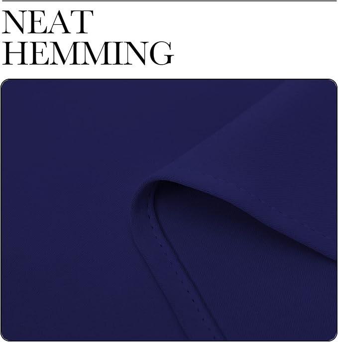 NICETOWN Navy Blue Blackout Curtains 86 inches Length for Living Room, 2 Panels, 55" Wide, Thermal Insulated Long Drapes for Large Window