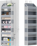 Over The Door Organizer - Over Door Storage Organizer with 5 Large Pockets & 10 Mesh Side Compartments - Heavy-Duty Hanging Storage for Bathroom, Bedroom & Closet - Baby Room Organize Solution