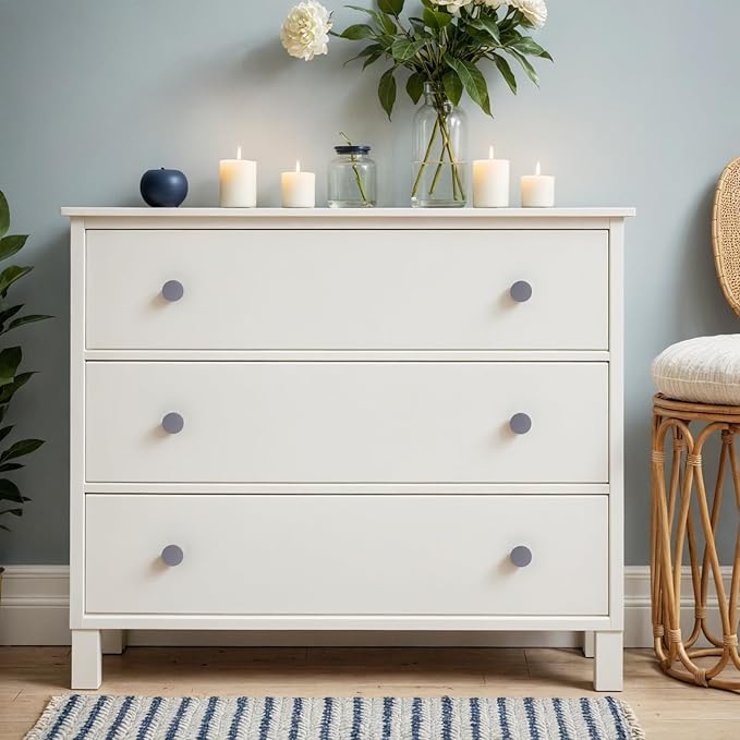 Ravinte 30 Pack Cabinet Knobs Grey Kitchen Cabinet Knobs Round Dresser Drawer Pulls Closet Door Pulls 1-1/5 Inch