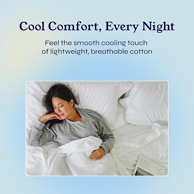 California Design Den Full Size Bed Sheets Set - Soft 400 Thread Count Sateen, Natural 100% Cotton Sheets with Deep Pockets, Breathable, Cooling and Durable Bedding Set - Seafoam