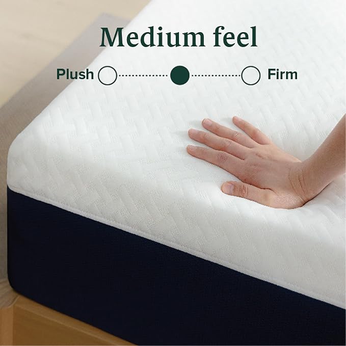 ZINUS 10 Inch Twin Cooling Comfort Hybrid Mattress [New Version], Fiberglass Free, Medium Firm Feel, Motion Isolation, Certified Safe Foams & Fabric