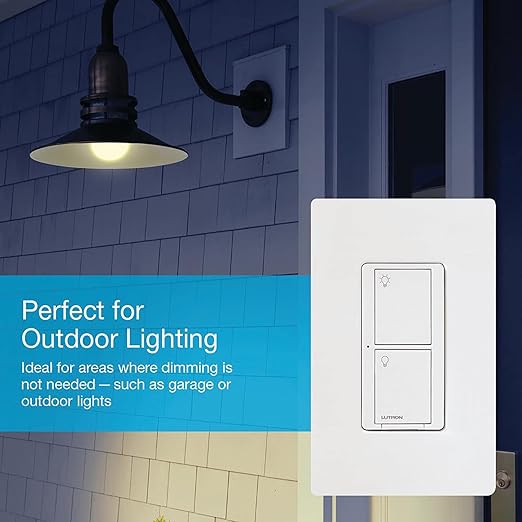 Lutron Caseta Original Smart Light Switch 5 Pack (Lutron Smart Hub Required), for Home, LED Lights, and Fans, 6 Amp, Single-Pole/3-Way, Neutral Required, PD-6ANS-WH, White