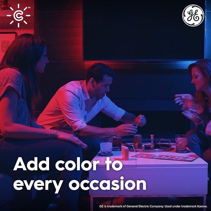 GE Cync Smart LED Strip Light, Color Changing Room Decor LED Light Strip, Works with Alexa and Google Home, Matter Compatible, LED Lights for Bedroom, Millions of Colors and White Tones, 16 Feet