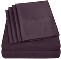Twin XL Size Bed Sheets - 4 Piece 1500 Supreme Collection Fine Brushed Microfiber Deep Pocket Twin X-Large Sheet Set Bedding - 1 EXTRA PILLOW CASES, GREAT VALUE, Twin XL, Purple