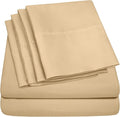 Twin Size Bed Sheets - 4 Piece 1500 Supreme Collection Fine Brushed Microfiber Deep Pocket Twin Sheet Set Bedding - 1 EXTRA PILLOW CASES, GREAT VALUE, Twin, Camel
