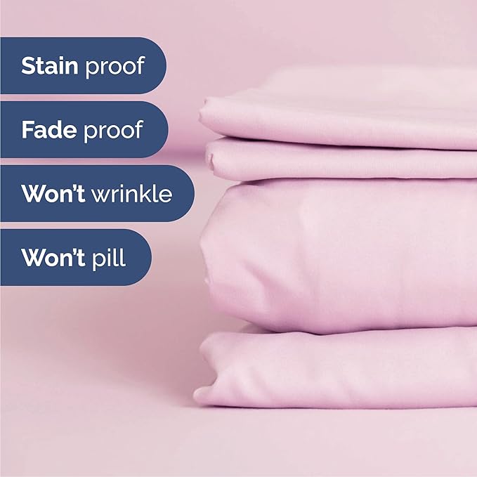 Cal King Sheet Set 6 Piece - Bed Sheets California King Size - Soft Hotel Luxury Bedding - Cooling, Comfy & Breathable - 1 Flat, 1 Fitted & 4 Pillowcases w/ Deep Pockets - Wrinkle Free - Light Pink