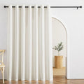 RYB HOME Extra Long Linen Curtains 108 inches Long, Light Filtering Privacy Elegant Semi Sheer Drapes Cottage Country Rustic Style for Living Room Bedroom Doorway, Linen, W 60 x L 108, 1 Pc