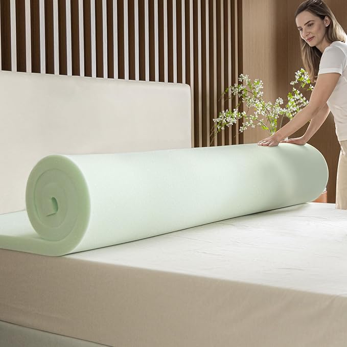 ZINUS 2 Inch Green Tea Memory Foam Mattress Topper, Smaller, More Convenient WonderBox Packaging, Pressure-Relieving Layers, CertiPUR-US Certified, Queen