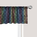 Ambesonne Dog Lover Window Valance, Paw Print Pattern Diamond Shaped Rhombus Shapes Design Geometric Arrangement, Curtain Valance for Kitchen Bedroom Decor with Rod Pocket, 54" X 12", Petrol Blue