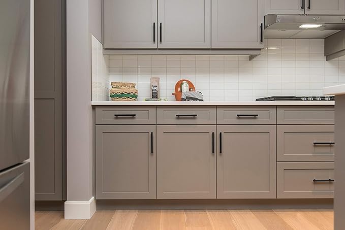 Ravinte 20 Pack 6 inch Cabinet Pulls Matte Black Stainless Steel Kitchen Cupboard Handles Cabinet Handles 3.5” Hole Center