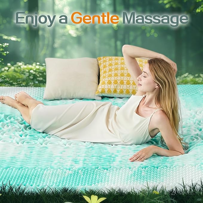 SINWEEK 1.5 Inch Memory Foam Mattress Topper Twin XL, Twin Extra Long Mattress Pads for College Dorm Single Bed, Pressure Relieve CertiPUR-US Certified, 39x80 Inches, Green
