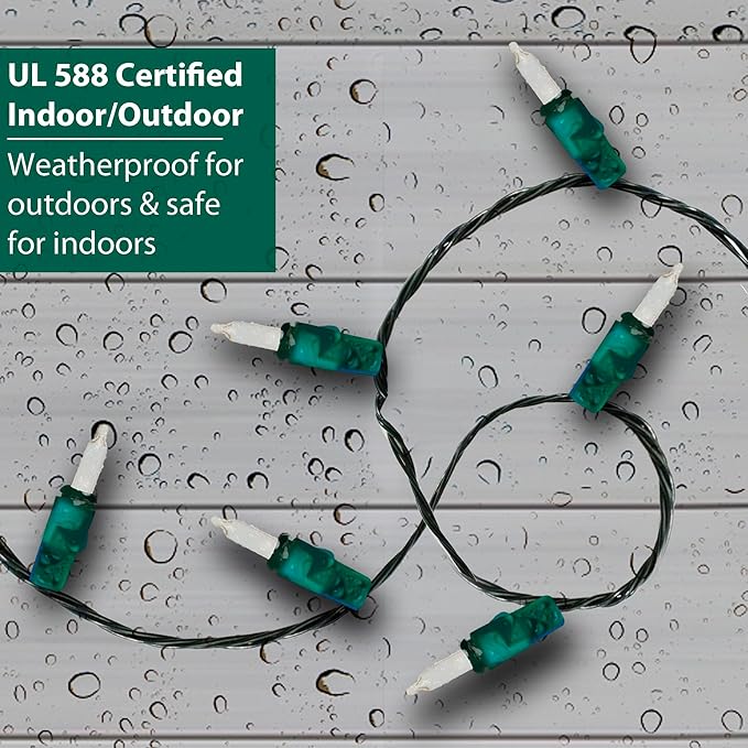Brite Star 35 Lt Straight Line Lights, Multi, Green Wire