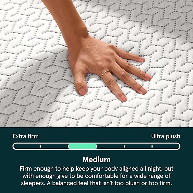 Tuft & Needle Original Hybrid Medium King Mattress, Adaptive Foam, Individually-Wrapped Coils, Cooling Pressure Relief, 100 Night Trial, Fiberglass-Free, CertiPUR-US, 10-Year Limited Warranty