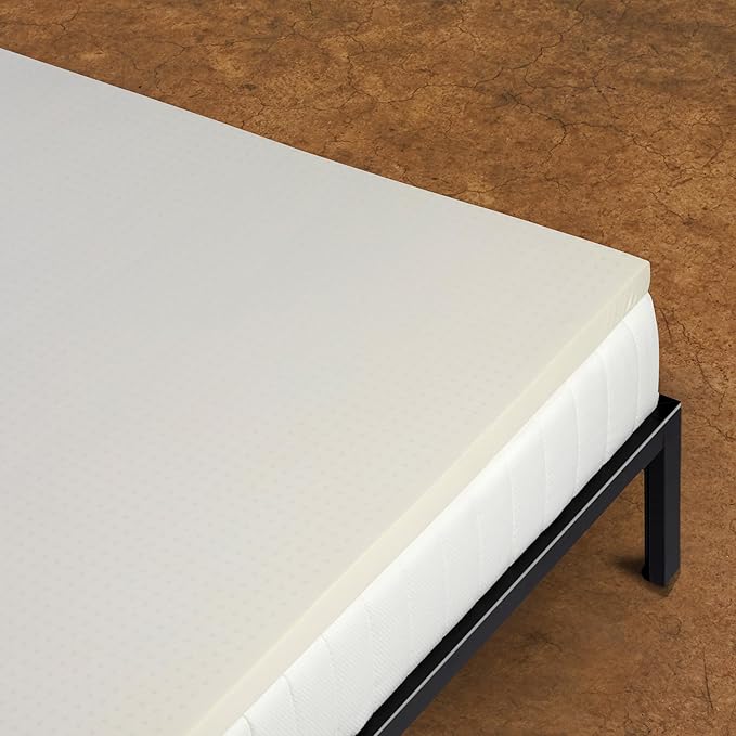 Pure Green Natural Latex Mattress Topper w/Jersey Cover - Soft - 2 Inch - Cal King Size (GOTS Certified Organic)