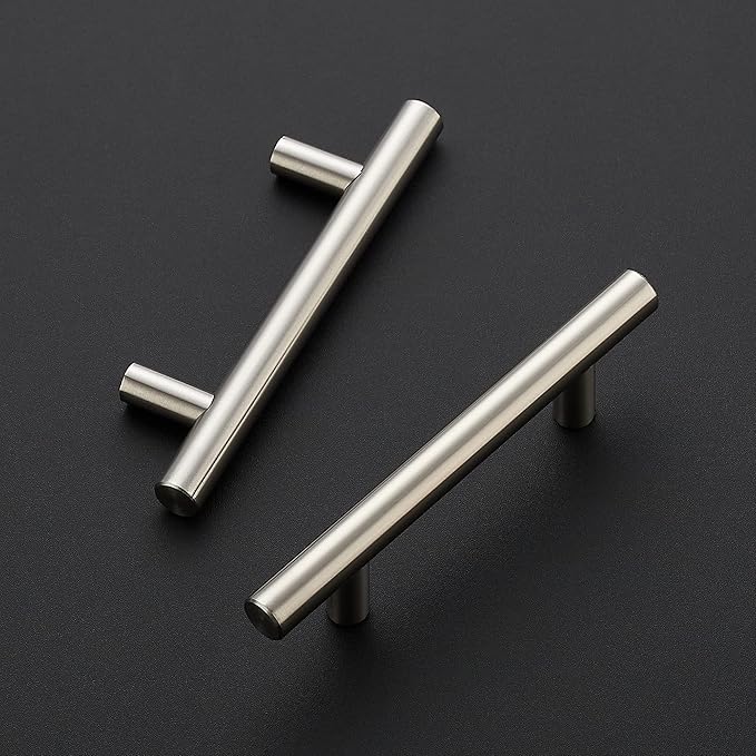 Ravinte 3 Pack 5'' Cabinet Pulls Brushed Nickel Stainless Steel Kitchen Drawer Pulls Cabinet Handles 3" Hole Center