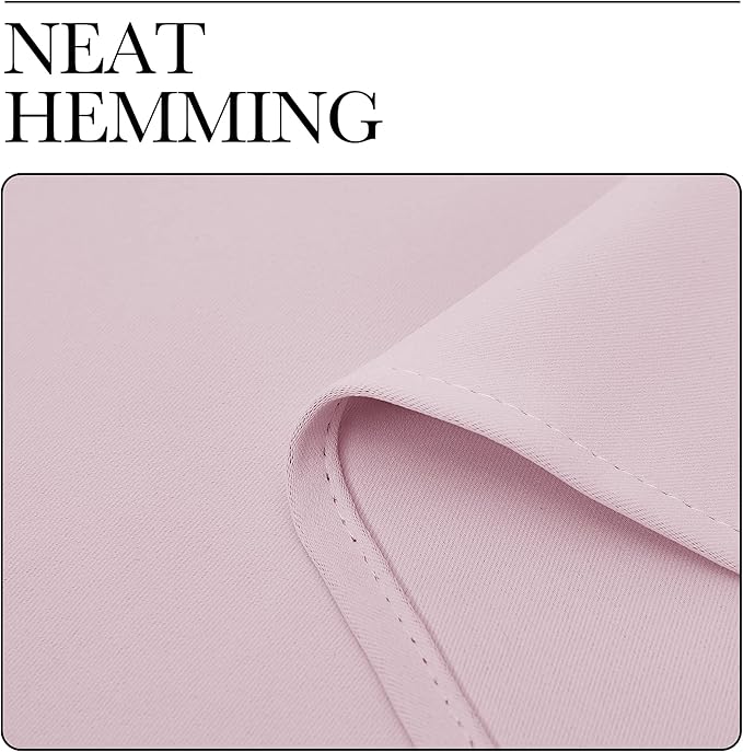 NICETOWN Nursery Essential Thermal Insulated Solid Grommet Top Blackout Curtains/Drapes (1 Pair, 42 x 63 inches in Baby Pink)
