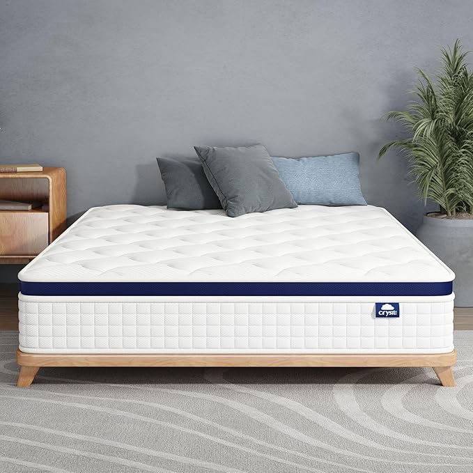 Twin Mattress 12 Inch - Hybrid Mattress Bed in a Box, Medium Firm Support, Pressure & Pain Relief for All Sleepers, CertiPUR-US Certified, Fiberglass-free, Reinforced Edge Support, Motion Isolation