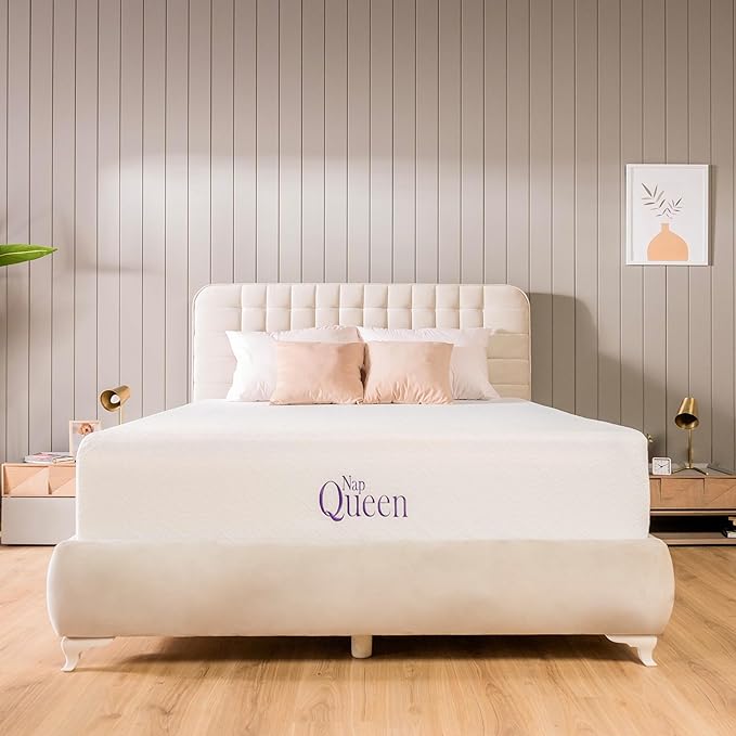 NapQueen Full Mattress, 6 Inch Elizabeth Cooling Gel Memory Foam Mattress, Full Bed Mattress in a Box, CertiPUR-US Certified, Medium Firm, Breathable Soft Fabric Cover