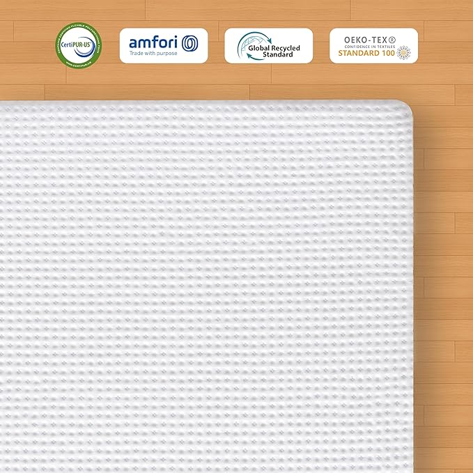 Subrtex 4 Inch Gel-Infused Memory Foam Mattress Topper,High Density Breathable Bed Topper Rayon Made from Bamboo Cover CertiPUR-US Certified, Queen, Topper with Cover