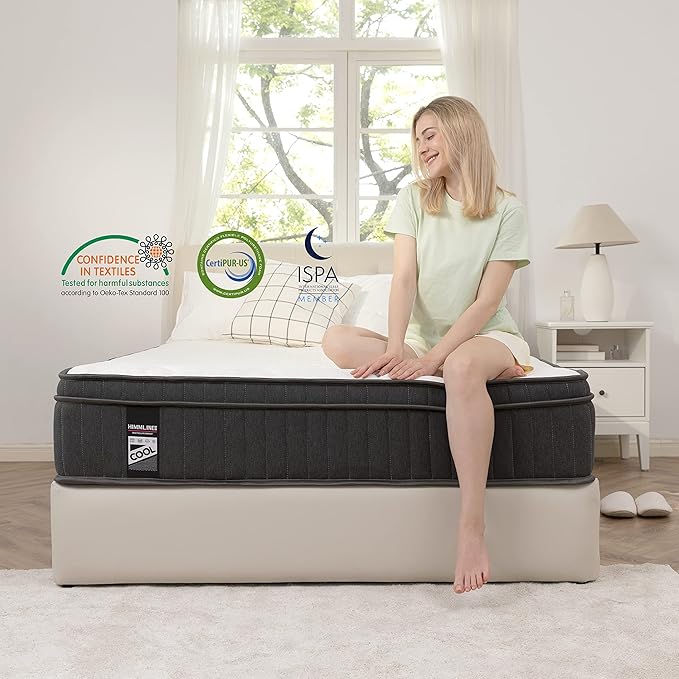 Full Size Mattress, 12 Inch Full Mattress in a Box with Gel Memory Foam and Pocket Spring, Medium Firm Feel, Cooler Sleep & Pressure Relief, 54 * 75 * 11, 120 Nights Risk-Free Trial