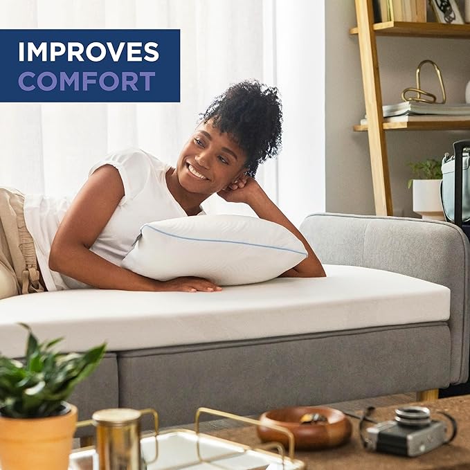TEMPUR-Adapt (Supreme) 3" Memory Foam Mattress Topper, Full, White