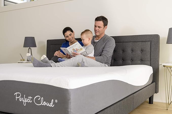 Perfect Cloud Made in The USA UltraPlush Charcoal-Infused 10 inch Memory Foam Mattress - Bed-in-a-Box (Full)