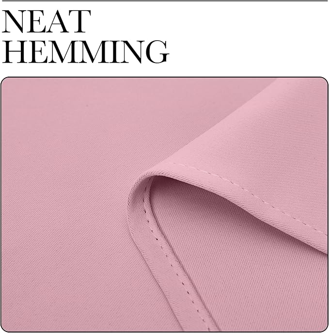 NICETOWN Bedroom Curtain Panels Blackout Draperies, Thermal Insulated Solid Grommet Blackout Curtains/Drapes (Crystal Pink, 1 Pair, 34 by 45-inch)