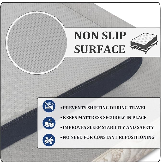 Foamma 6” x 28” x 75” Water Resistant Gel Memory Foam RV Bunk Mattress, Firm High Density Foam Base, Comfortable and Durable Polyester Cover, Truck, Camper, Travel Trailer, Made in USA
